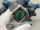 BV Factory Swiss Replica Cartier Santos Large Size Men’s Stainless Steel Watch with Green Dial (7)_th.jpg